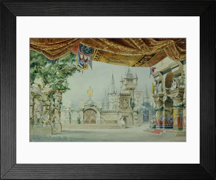 Framed Print : Stage design for the ballet Raimonda by A. Glazunov, 1899. Artist: Ivanov, Konstantin Matveevich (1859-1916) Framed Print : Stage design for the ballet Raimonda by A. Glazunov, 1899. Artist: Ivanov, Konstantin Matveevich (1859-1916)