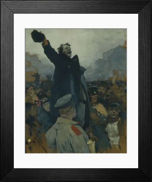 Framed Print : The 1905 manifestation, 1905. Artist: Ivanov, Sergei Vasilyevich (1864-1910) Framed Print : The 1905 manifestation, 1905. Artist: Ivanov, Sergei Vasilyevich (1864-1910)