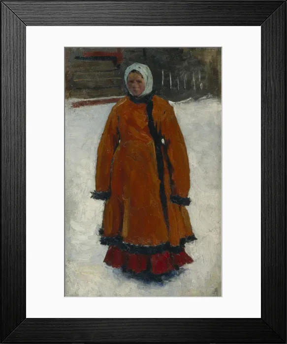 Framed Print : The Girl in the Red Fur Coat, 1903-1906. Artist: Ivanov, Sergei Vasilyevich (1864-1910) Framed Print : The Girl in the Red Fur Coat, 1903-1906. Artist: Ivanov, Sergei Vasilyevich (1864-1910)