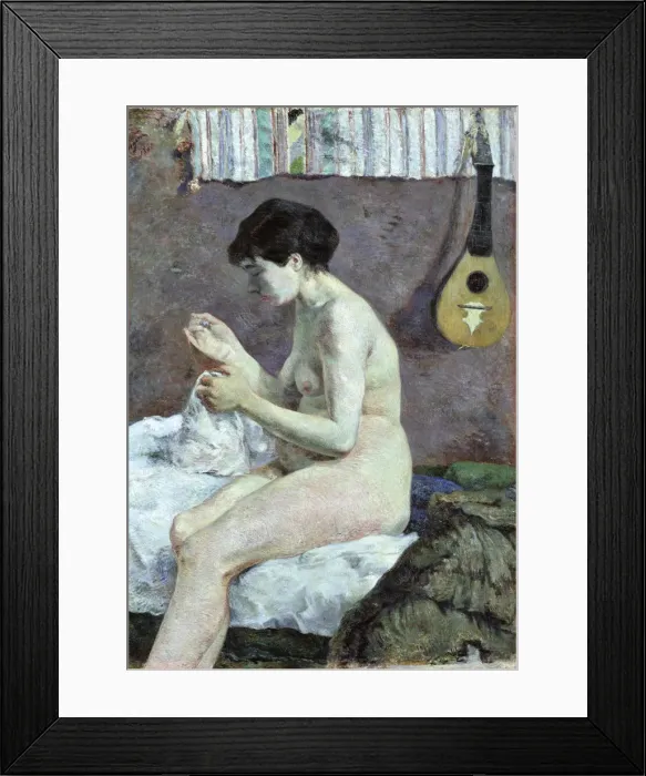 Framed Print : Study of a Nude (Suzanne sewing) Framed Print : Study of a Nude (Suzanne sewing)