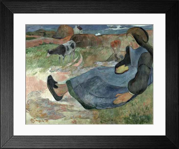 Framed Print : Seated Breton Girl Framed Print : Seated Breton Girl