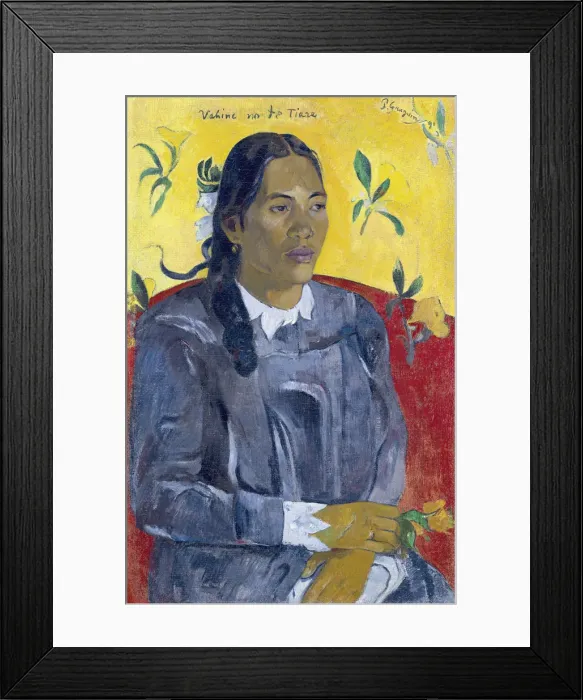 Framed Print : Vahine no te Tiare (Woman with a Flower) Framed Print : Vahine no te Tiare (Woman with a Flower)