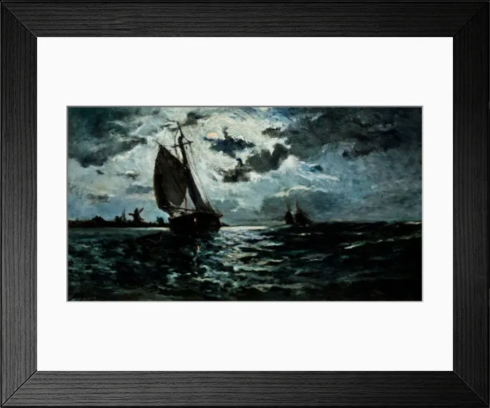 Framed Print : Sailing Ship in the Moonlight Framed Print : Sailing Ship in the Moonlight