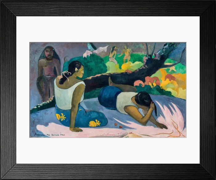 Framed Print : Arearea no Varua ino (Words of the Devil or Reclining Tahitian Women) Framed Print : Arearea no Varua ino (Words of the Devil or Reclining Tahitian Women)