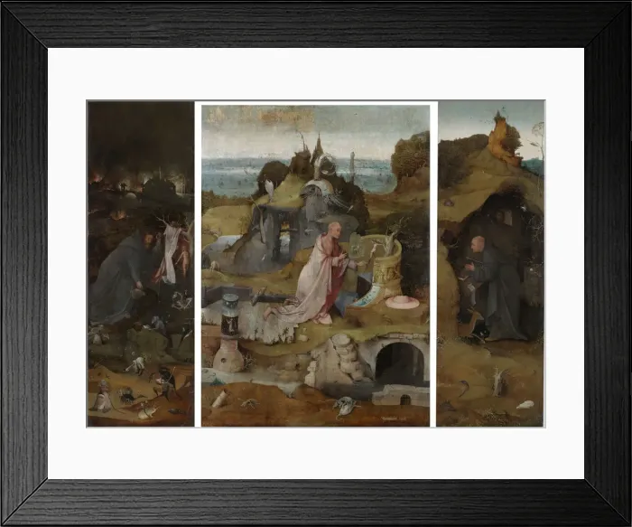 Framed Print : The Hermit Saints Triptych Framed Print : The Hermit Saints Triptych