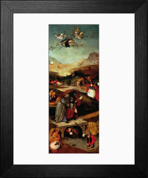 Framed Print : The Temptation of Saint Anthony (Left wing of a triptych) Framed Print : The Temptation of Saint Anthony (Left wing of a triptych)