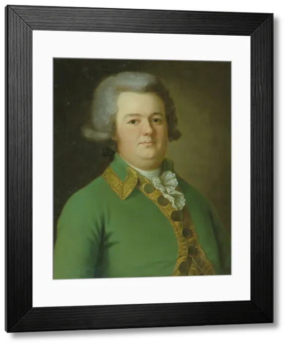 Framed Print : Portrait of Vasily Ivanovich Likhachev, 1791. Artist: Kamezhenkov, Ermolay Dementyevich (1760-1818) Framed Print : Portrait of Vasily Ivanovich Likhachev, 1791. Artist: Kamezhenkov, Ermolay Dementyevich (1760-1818)