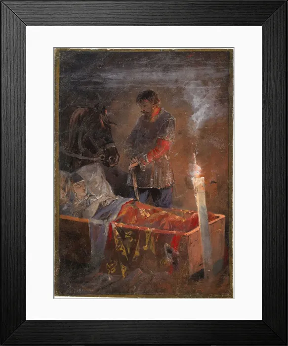 Framed Print : Sleeping Beauty, 1889. Artist: Karasin, Nikolai Nikolayevich (1842-1908) Framed Print : Sleeping Beauty, 1889. Artist: Karasin, Nikolai Nikolayevich (1842-1908)