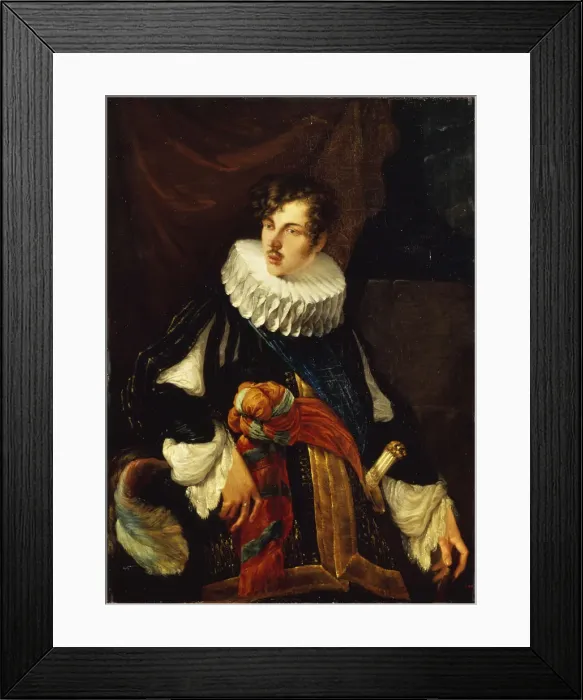 Framed Print : Portrait of Count Vasily Alekseevich Perovsky (1794-1857) in Spanish Costume of the 17th century, 1809. Artist: Kiprensky, Orest Adamovich (1782-1836) Framed Print : Portrait of Count Vasily Alekseevich Perovsky (1794-1857) in Spanish Costume of the 17th century, 1809. Artist: Kiprensky, Orest Adamovich (1782-1836)