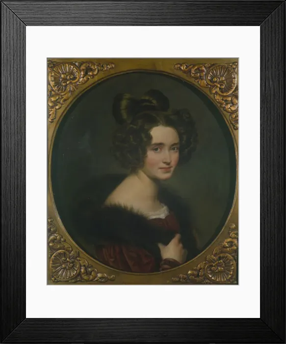 Framed Print : Portrait of Olimpiada Ryumina, 1826. Artist: Kiprensky, Orest Adamovich (1782-1836) Framed Print : Portrait of Olimpiada Ryumina, 1826. Artist: Kiprensky, Orest Adamovich (1782-1836)
