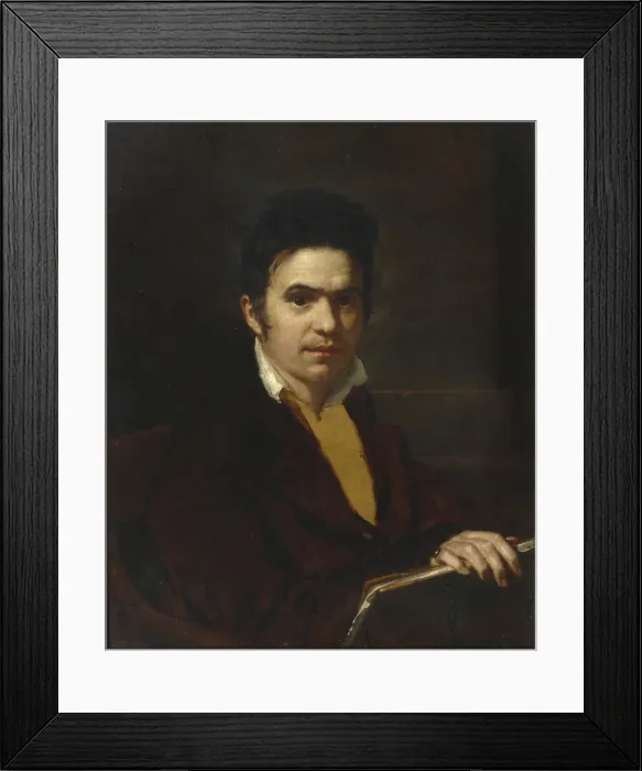 Framed Print : Portrait of Alexander Khristoforovich Vostokov (1781-1864), before 1816. Artist: Kiprensky, Orest Adamovich (1782-1836) Framed Print : Portrait of Alexander Khristoforovich Vostokov (1781-1864), before 1816. Artist: Kiprensky, Orest Adamovich (1782-1836)