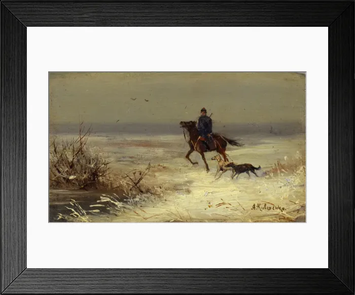 Framed Print : On the Hunting, Second Half of the 19th cen Artist: Kivshenko, Alexei Danilovich (1851-1895)