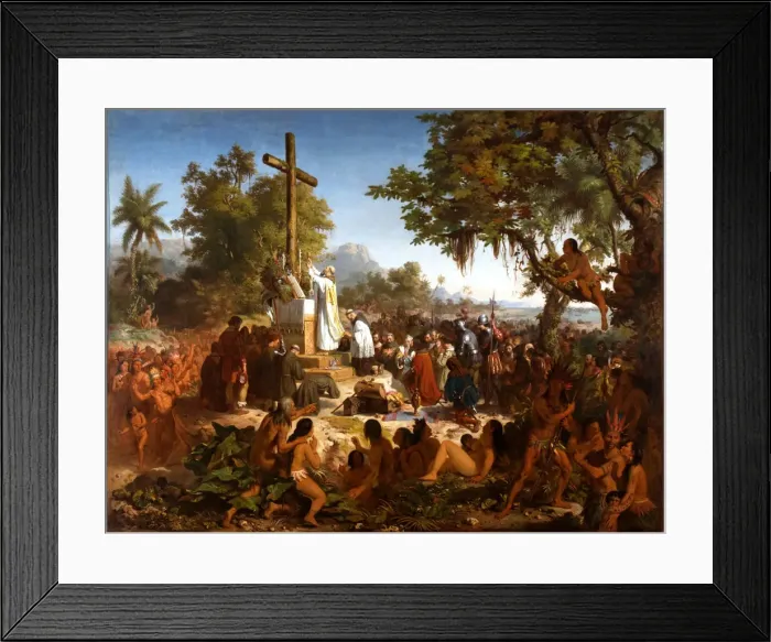 Framed Print : The First Mass in Brazil Framed Print : The First Mass in Brazil