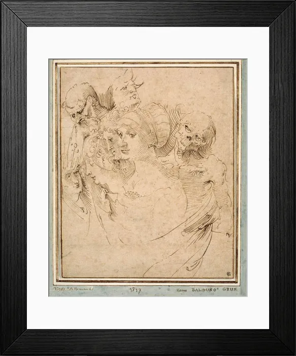 Framed Print : The death between seven heads Framed Print : The death between seven heads