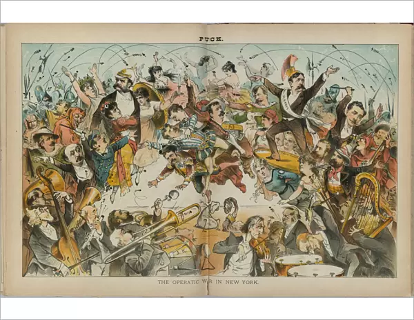 The operatic war in New York. Illustration from Puck
