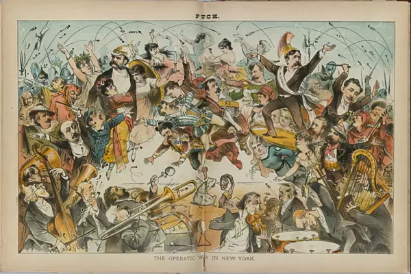 The operatic war in New York. Illustration from Puck