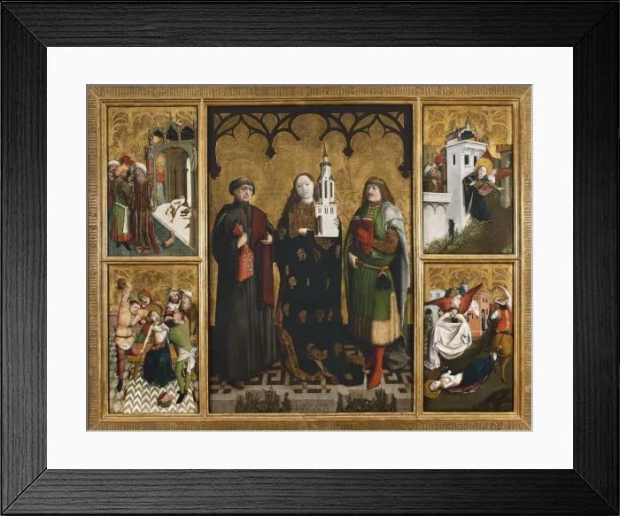 Framed Print : Saint Barbara Polyptych Framed Print : Saint Barbara Polyptych