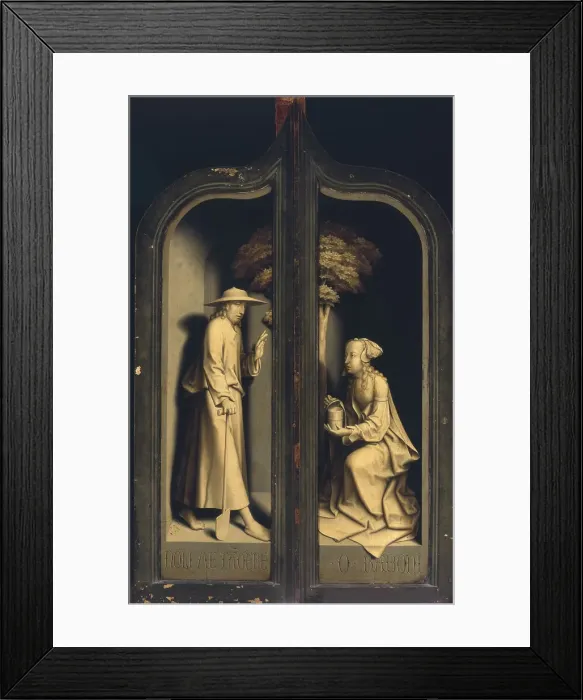 Framed Print : Triptych of the Lamentation of Christ. (Reverse: Noli me tangere) Framed Print : Triptych of the Lamentation of Christ. (Reverse: Noli me tangere)