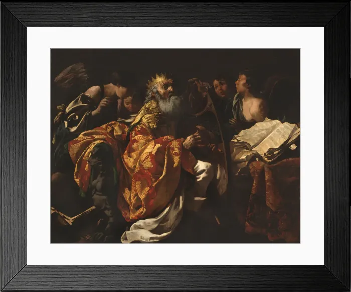Framed Print : King David playing his harp Framed Print : King David playing his harp