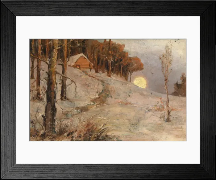 Framed Print : Winter Forest In A Rays Of Evening Sun, 1902. Artist: Klever, Juli Julievich (Julius), von (1850-1924) Framed Print : Winter Forest In A Rays Of Evening Sun, 1902. Artist: Klever, Juli Julievich (Julius), von (1850-1924)