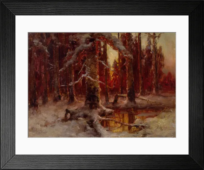 Framed Print : The Evening Is Coming, 1918. Artist: Klever, Juli Julievich (Julius), von (1850-1924) Framed Print : The Evening Is Coming, 1918. Artist: Klever, Juli Julievich (Julius), von (1850-1924)