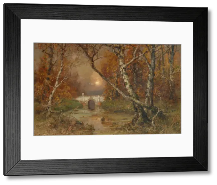 Framed Print : Neglected Park, 1883. Artist: Klever, Juli Julievich (Julius), von (1850-1924) Framed Print : Neglected Park, 1883. Artist: Klever, Juli Julievich (Julius), von (1850-1924)