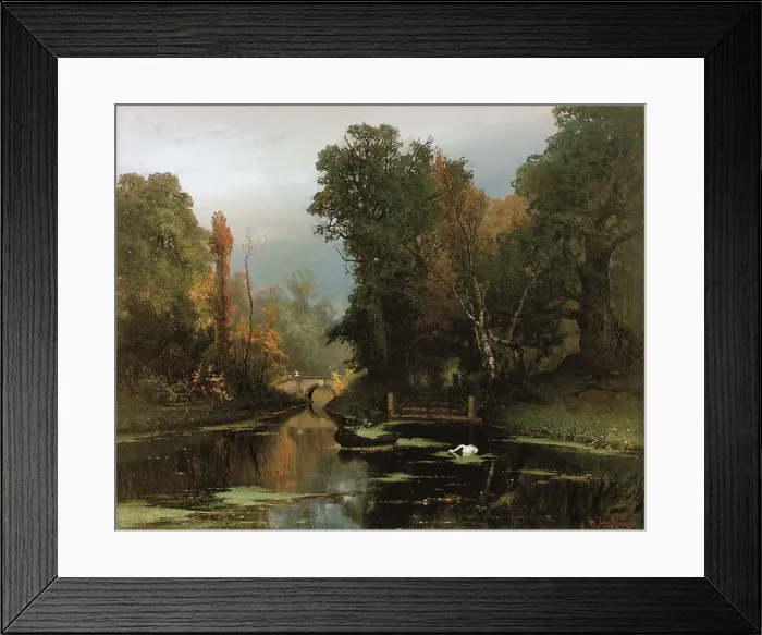 Framed Print : Overgrown pond (Gatchina park), 1878. Artist: Klever, Juli Julievich (Julius), von (1850-1924) Framed Print : Overgrown pond (Gatchina park), 1878. Artist: Klever, Juli Julievich (Julius), von (1850-1924)