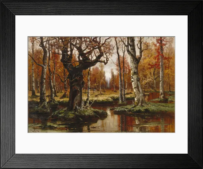 Framed Print : Autumn, 1881. Artist: Klever, Juli Julievich (Julius), von (1850-1924) Framed Print : Autumn, 1881. Artist: Klever, Juli Julievich (Julius), von (1850-1924)