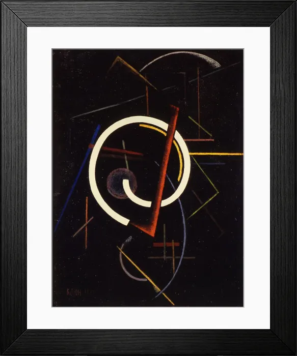 Framed Print : Linear structure, 1922. Artist: Klyun, Ivan Vassilyevich (1873-1942) Framed Print : Linear structure, 1922. Artist: Klyun, Ivan Vassilyevich (1873-1942)