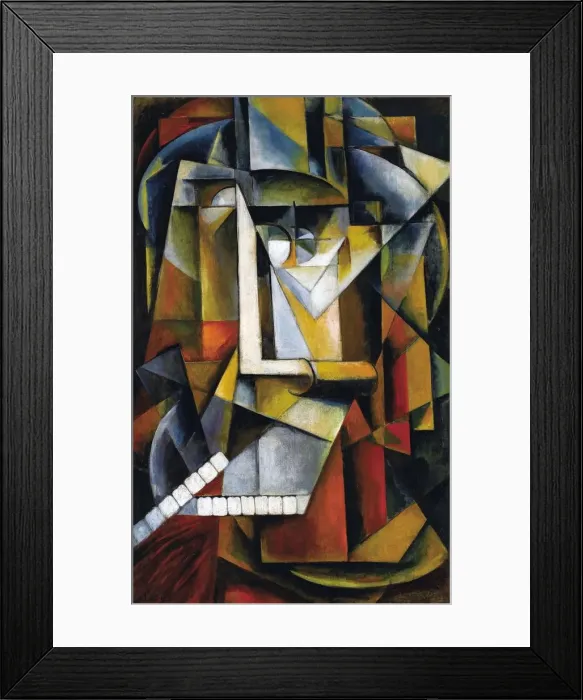Framed Print : Abstract Cubist Composition. Artist: Klyun, Ivan Vassilyevich (1873-1942) Framed Print : Abstract Cubist Composition. Artist: Klyun, Ivan Vassilyevich (1873-1942)