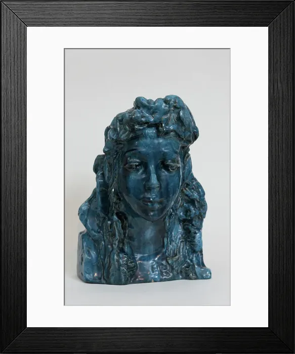 Framed Print : Girls head with a garland Framed Print : Girls head with a garland