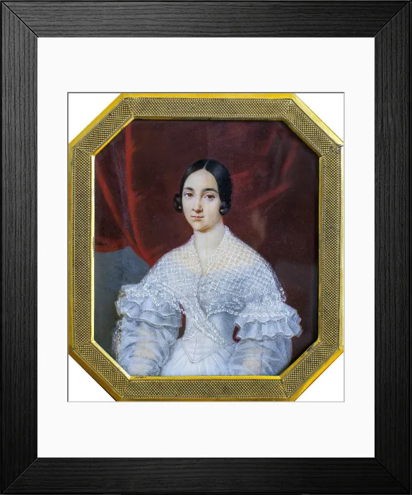 Framed Print : Portrait of Baroness Ekaterina Nikolayevna de Heeckeren (1809-1843), nee Goncharova Framed Print : Portrait of Baroness Ekaterina Nikolayevna de Heeckeren (1809-1843), nee Goncharova