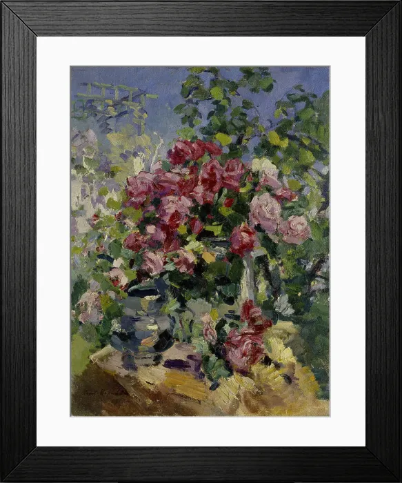 Framed Print : Roses, 1917. Artist: Korovin, Konstantin Alexeyevich (1861-1939) Framed Print : Roses, 1917. Artist: Korovin, Konstantin Alexeyevich (1861-1939)