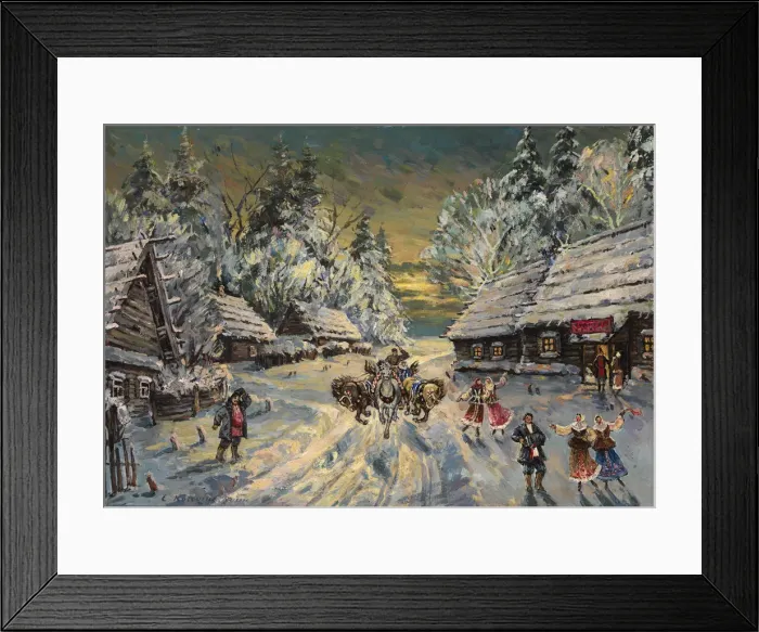 Framed Print : Russian Winter. Artist: Korovin, Konstantin Alexeyevich (1861-1939) Framed Print : Russian Winter. Artist: Korovin, Konstantin Alexeyevich (1861-1939)