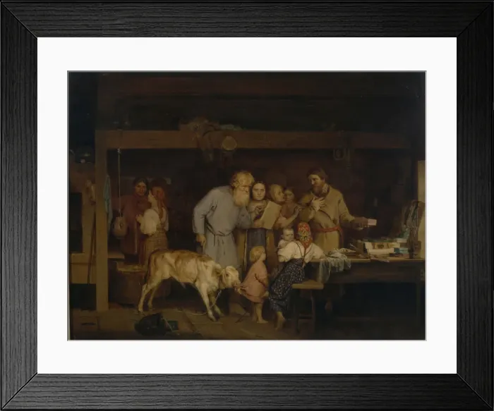 Framed Print : Korobeinik, 1865. Artist: Koshelev, Nikolai Andreyevich (1840-1918) Framed Print : Korobeinik, 1865. Artist: Koshelev, Nikolai Andreyevich (1840-1918)