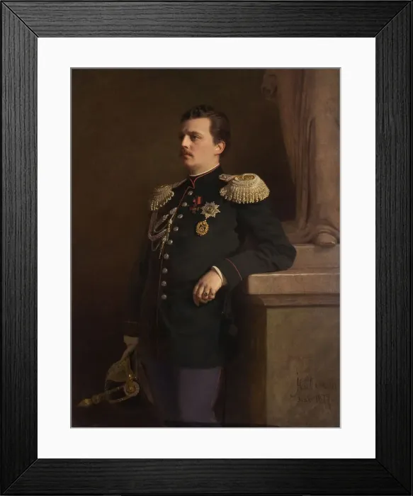 Framed Print : Portrait of Grand Duke Vladimir Alexandrovich of Russia (1847-1909), 1880s. Artist: Kramskoi, Ivan Nikolayevich (1837-1887) Framed Print : Portrait of Grand Duke Vladimir Alexandrovich of Russia (1847-1909), 1880s. Artist: Kramskoi, Ivan Nikolayevich (1837-1887)