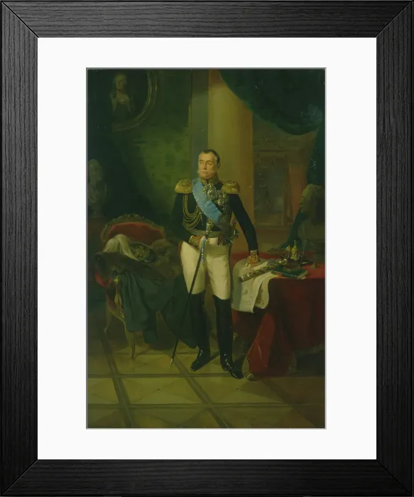 Framed Print : Portrait of Prince Pyotr Volkonsky (1776-1852), 1850. Artist: Kruger, Franz (1797-1857) Framed Print : Portrait of Prince Pyotr Volkonsky (1776-1852), 1850. Artist: Kruger, Franz (1797-1857)