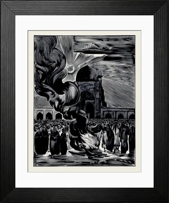 Framed Print : The Liberation of Muslim Women. Burning the Veil, 1928. Artist: Kravchenko, Alexei Ilyich (1889-1940)