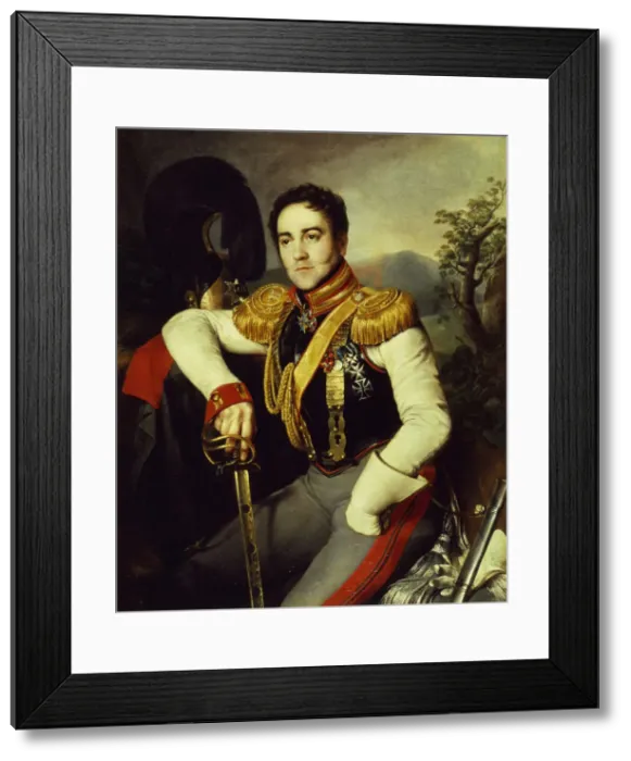 Framed Print : Portrait of Count Vladimir Stepanovich Apraksin (1796-1833), 1829. Artist: Krylov, Nikifor Stepanovich (1802-1831) Framed Print : Portrait of Count Vladimir Stepanovich Apraksin (1796-1833), 1829. Artist: Krylov, Nikifor Stepanovich (1802-1831)