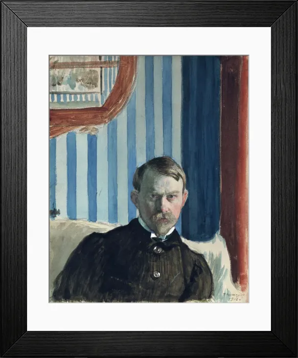 Framed Print : Self-portrait, 1910. Artist: Kustodiev, Boris Michaylovich (1878-1927) Framed Print : Self-portrait, 1910. Artist: Kustodiev, Boris Michaylovich (1878-1927)