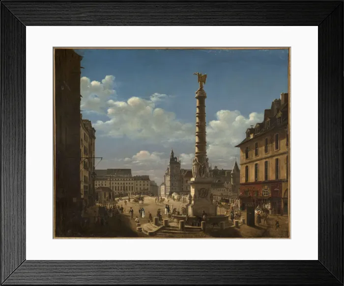Framed Print : La Fontaine du Palmier in the Place du Chatelet Framed Print : La Fontaine du Palmier in the Place du Chatelet