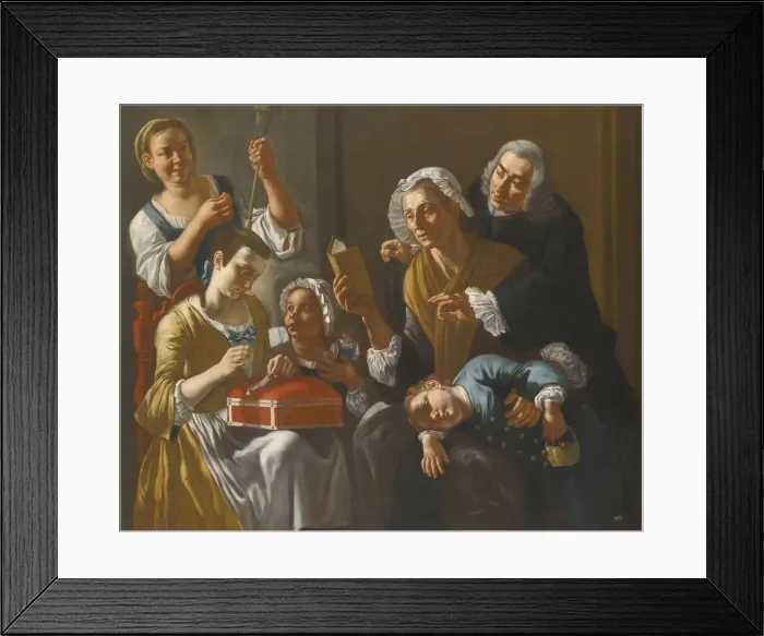 Framed Print : The Sewing Lesson Framed Print : The Sewing Lesson