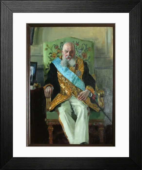 Framed Print : Portrait of Count Dmitri Martynovich Solski (1833-1910), 1908. Artist: Kustodiev, Boris Michaylovich (1878-1927) Framed Print : Portrait of Count Dmitri Martynovich Solski (1833-1910), 1908. Artist: Kustodiev, Boris Michaylovich (1878-1927)
