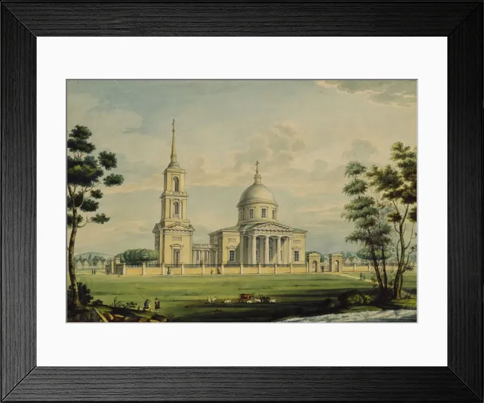 Framed Print : The Akhtyrka estate, 1827. Artist: Kutepov, Alexander Sergeyevich (1781-1855) Framed Print : The Akhtyrka estate, 1827. Artist: Kutepov, Alexander Sergeyevich (1781-1855)