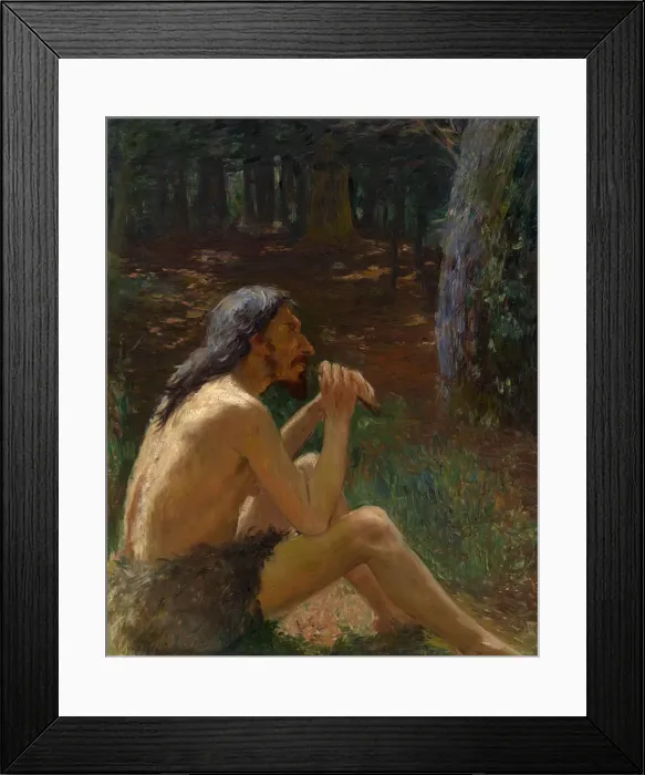 Framed Print : Caveman Playing the Flute. Artist: Kuznetsov, Konstantin Pavlovich (1863-1936) Framed Print : Caveman Playing the Flute. Artist: Kuznetsov, Konstantin Pavlovich (1863-1936)