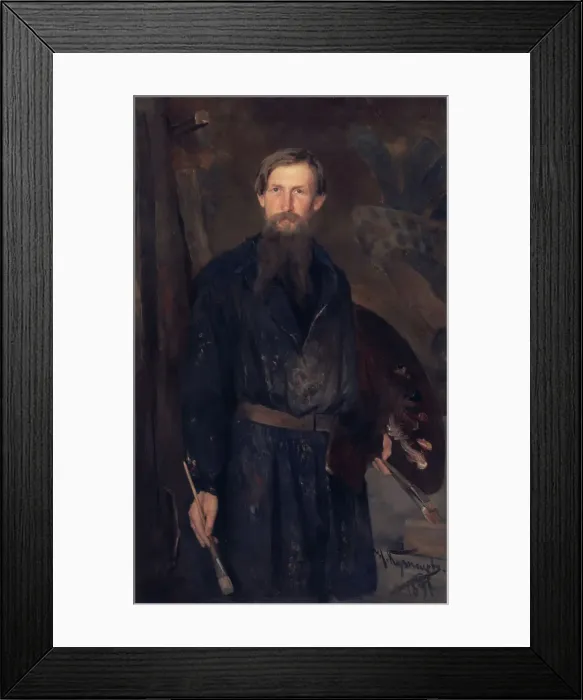 Framed Print : Portrait of the artist Viktor Vasnetsov (1848-1926), 1891. Artist: Kuznetsov, Nikolai Dmitrievich (1850-1929) Framed Print : Portrait of the artist Viktor Vasnetsov (1848-1926), 1891. Artist: Kuznetsov, Nikolai Dmitrievich (1850-1929)