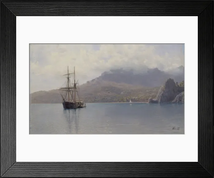 Framed Print : The Sea, 1888. Artist: Lagorio, Lev Felixovich (1827-1905) Framed Print : The Sea, 1888. Artist: Lagorio, Lev Felixovich (1827-1905)