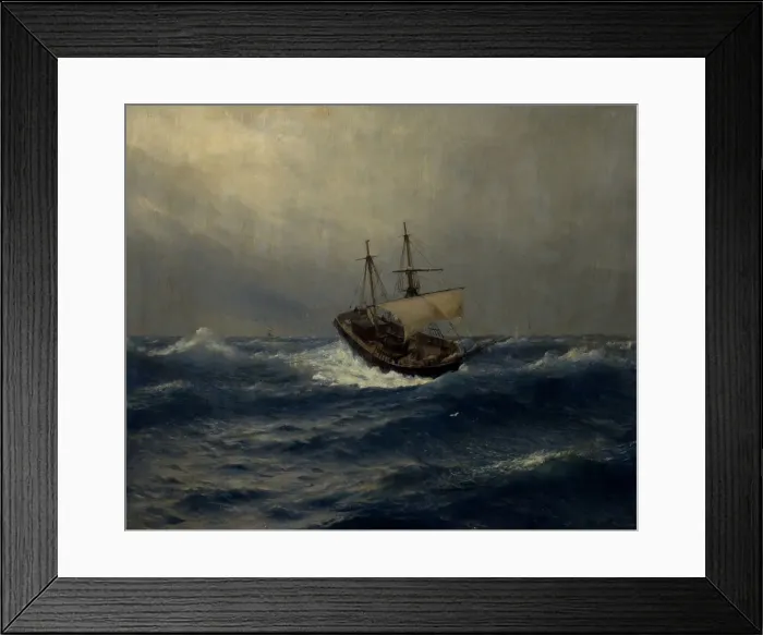 Framed Print : Storm on the Sea, 1887. Artist: Lagorio, Lev Felixovich (1827-1905) Framed Print : Storm on the Sea, 1887. Artist: Lagorio, Lev Felixovich (1827-1905)