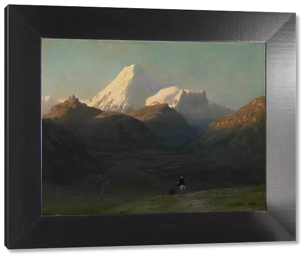 Mountain Landscape, 1868. Artist: Lagorio, Lev Felixovich (1827-1905)