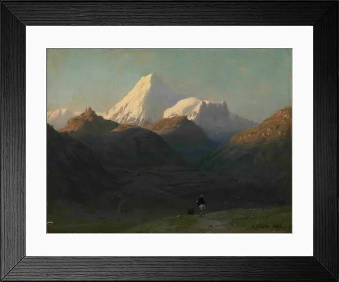 Framed Print : Mountain Landscape, 1868. Artist: Lagorio, Lev Felixovich (1827-1905) Framed Print : Mountain Landscape, 1868. Artist: Lagorio, Lev Felixovich (1827-1905)